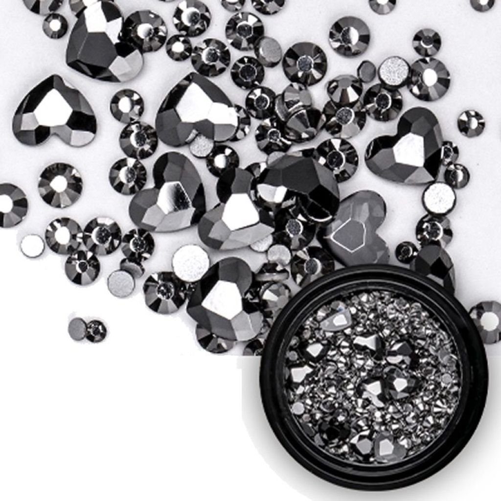 Mix - Nail Art - Strasssteine Set - black Nail Nagelstudio Nägel Nailart Nail art