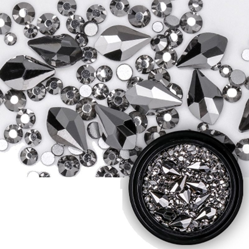 Mix - Nail Art - Strasssteine Set - black Nail Nagelstudio Nägel Nailart Nail art