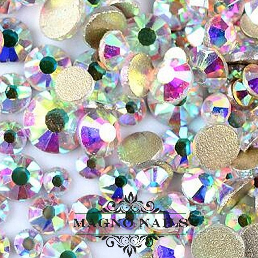 Mix Glas Strasssteine rund - Crystal AB Nail Nagelstudio Nägel Nailart Nail art