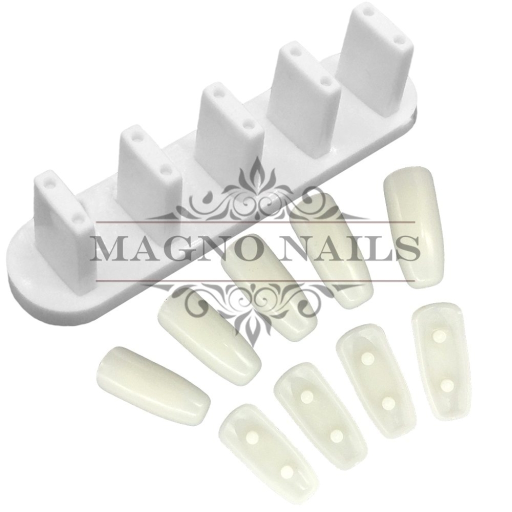 Präsentation Tipständer mit 100 Muster Tips gerade Nageldesign Nägel Werkzeuge Nails Nagelstudio