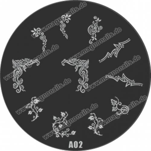 Stamping Schablone A02
