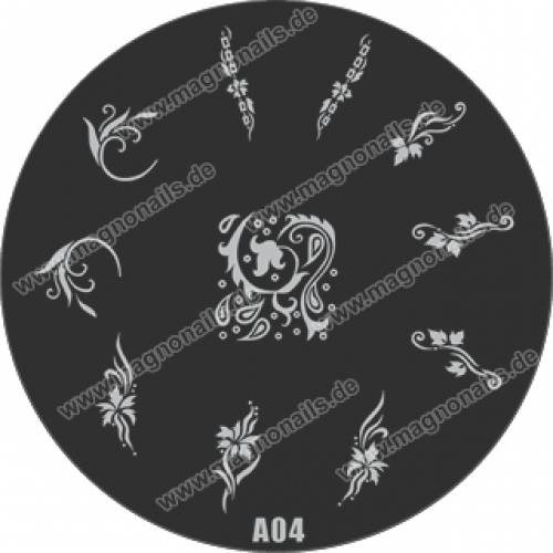 Nail Stamping Schablone A04