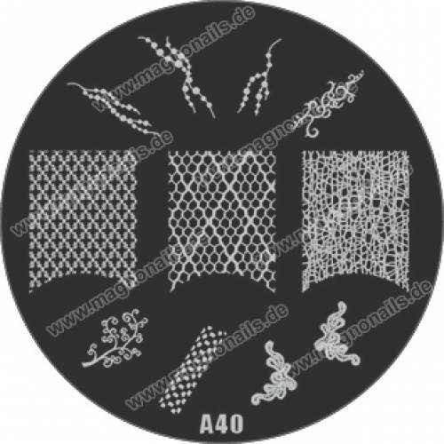 Nail Stamping Schablone A40
