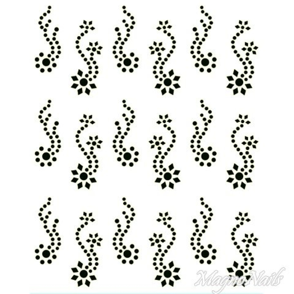 Crystal Nail Sticker - Bindis - schwarz Strasssteine Strass Aufkleber selbstklebende Nailart Nail art