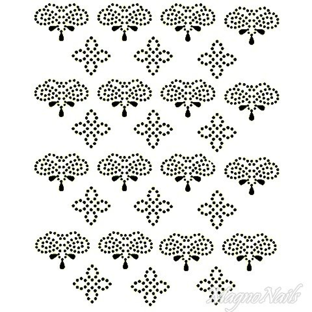 Crystal Nail Sticker - Bindis - schwarz Strasssteine Strass Aufkleber selbstklebende Nailart Nail art