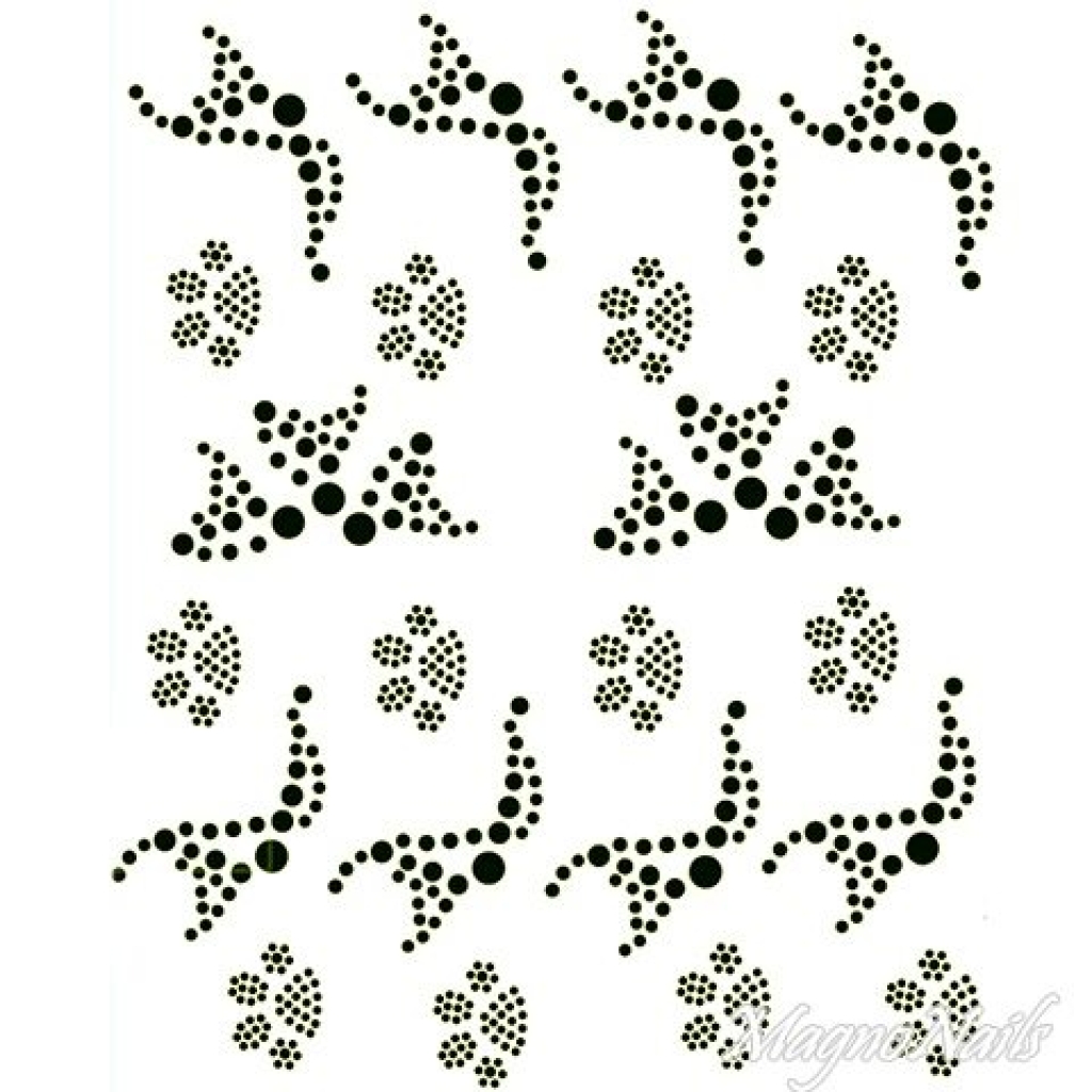 Crystal Nail Sticker - Bindis - schwarz Strasssteine Strass Aufkleber selbstklebende Nailart Nail art