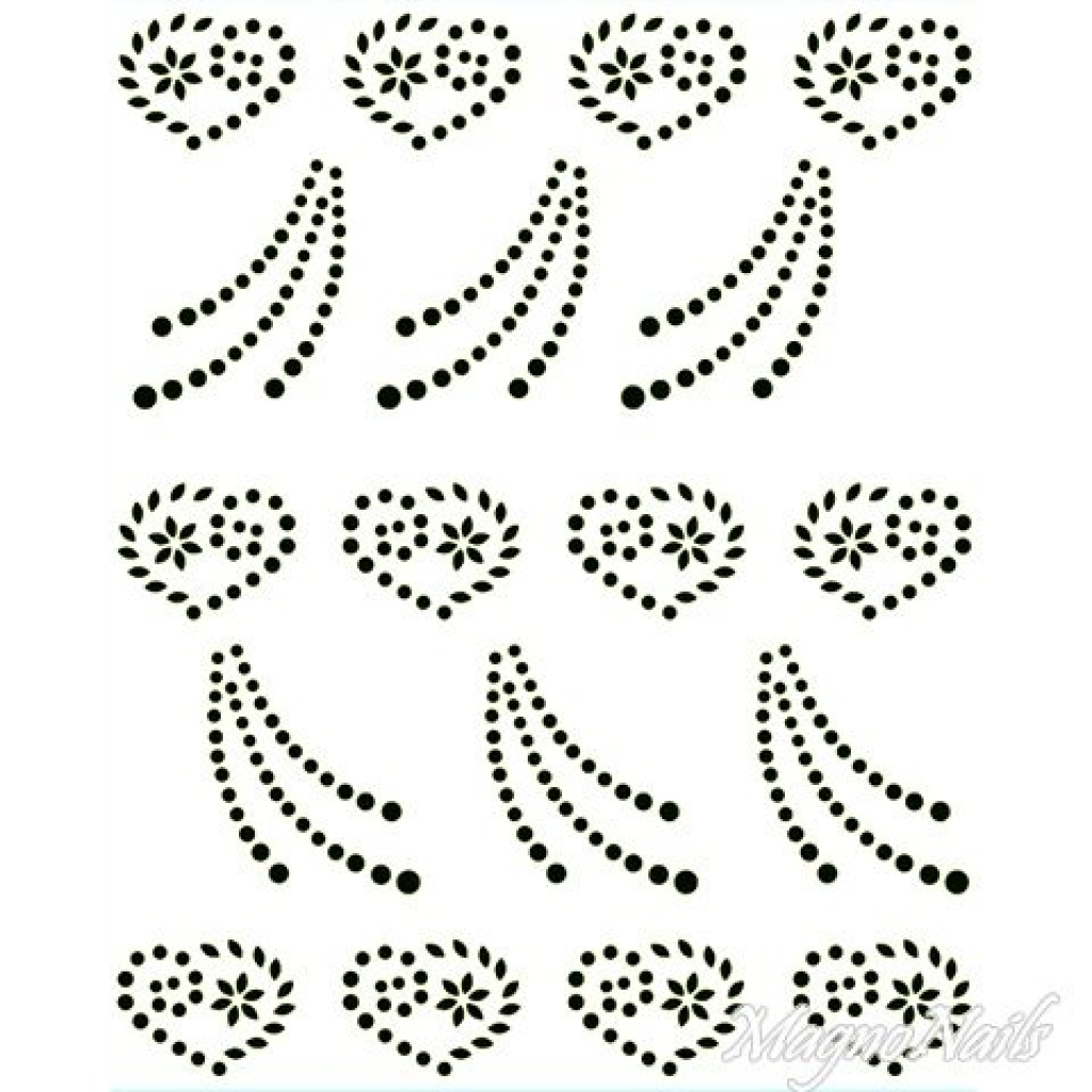 Crystal Nail Sticker - Bindis - schwarz Strasssteine Strass Aufkleber selbstklebende Nailart Nail art