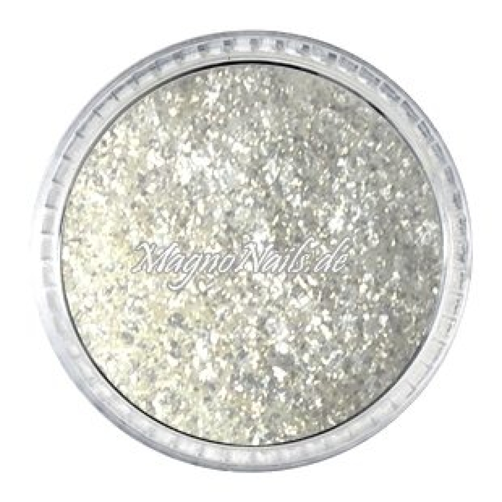 Diamond Pigment weiß-gold grob Nageldesign Nägel Nail