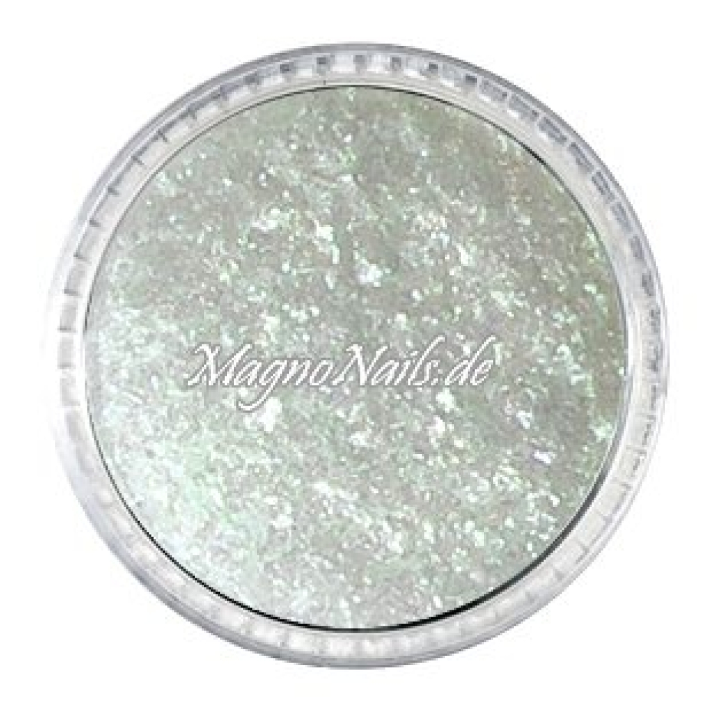 Diamond Pigment weiß-grün grob Nageldesign Nägel Nail