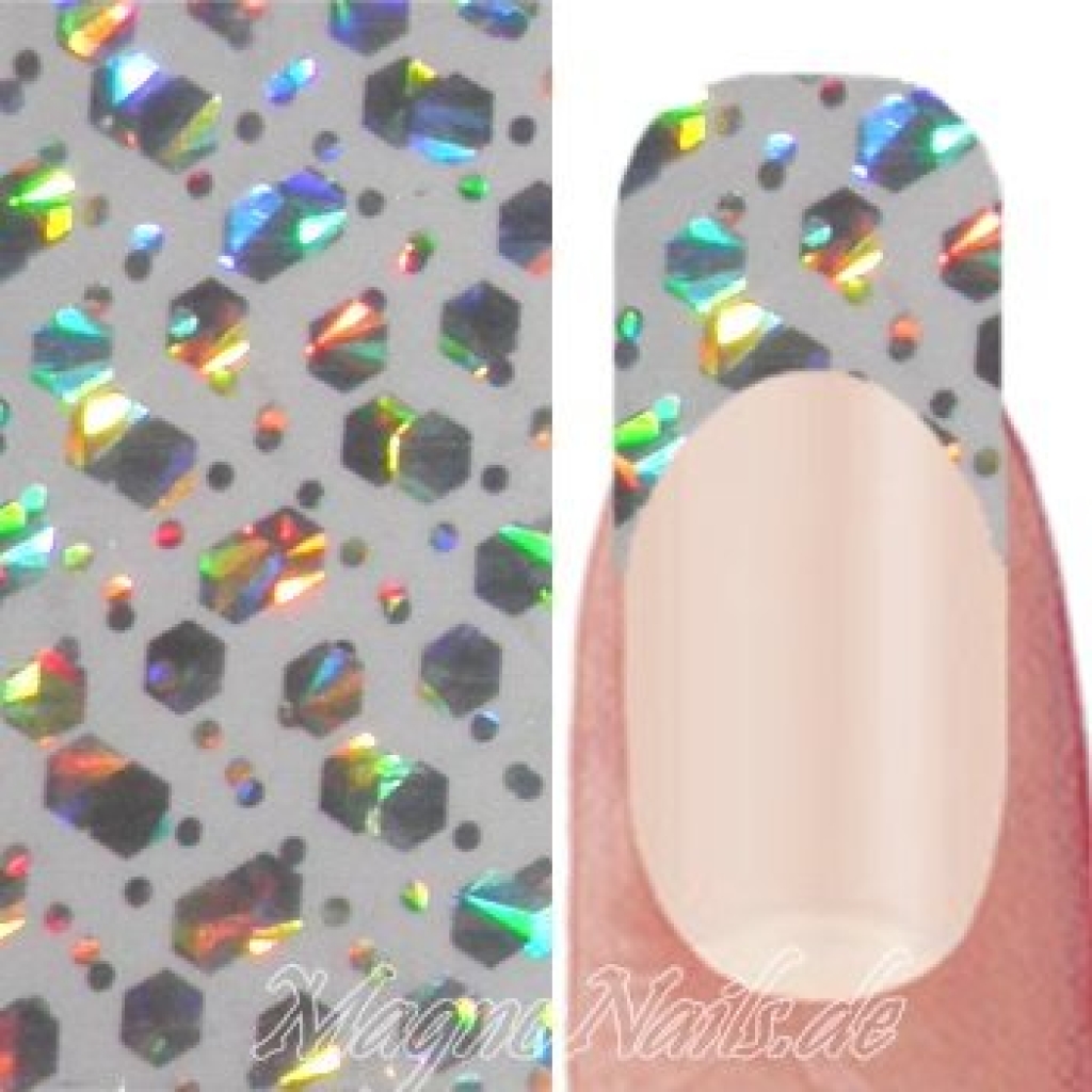 Nail Art Transfer Folie 1,5m - Nail Foil - Hexagon Drops Nailart Nails Nägel Schmuck TransferFolie Nagelfolie Nageldesign