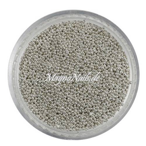 Nail Art Glasperlen - Glas Beads - silber Nägel Nail art Nailart Nageldesign Nagel