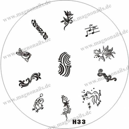Nail Stamping Schablone H33