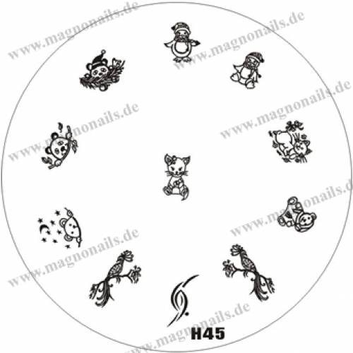 Nail Stamping Schablone H45