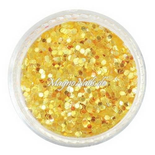 Nail Art Pailetten gelb 1mm Nägel Nails Nailart Nageldesign Nagel GlitzerPailetten