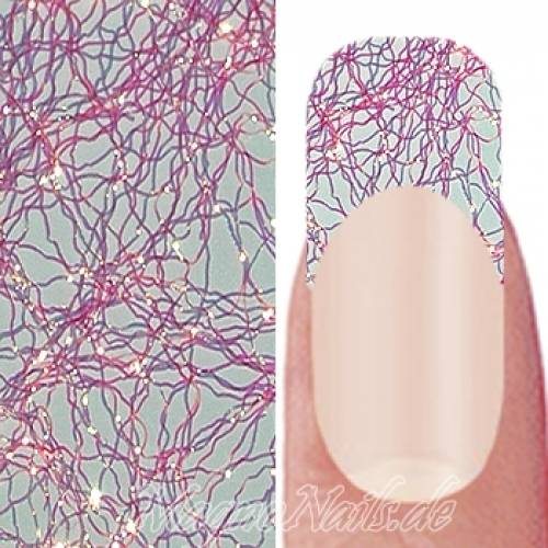 Nail Art Einlegemotive Netz - Laser Lace - Neon Orange fein Nägel Nails Nailart Nageldesign Nagel Glitzer