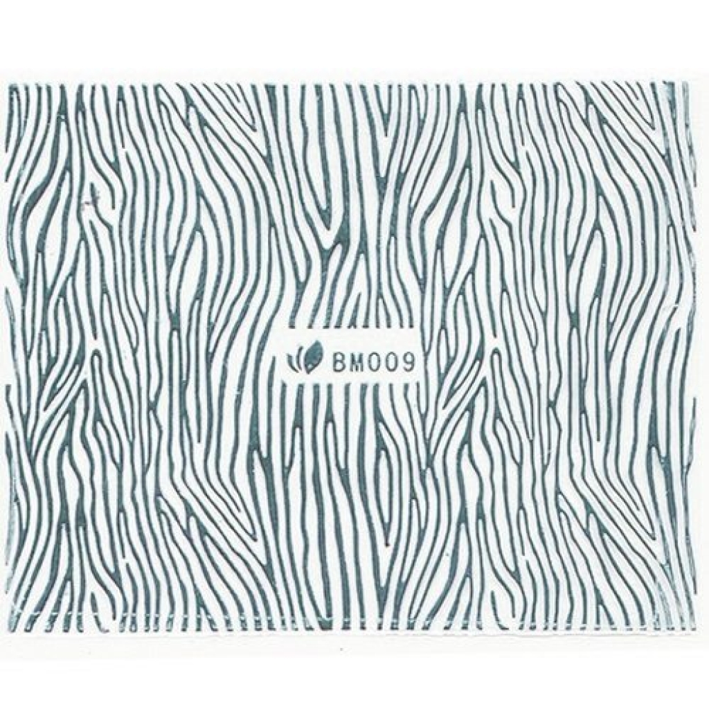 3D Metallic Sticker - silber Seblstklebende Aufkleber Nagelsticker Nagelaufkleber