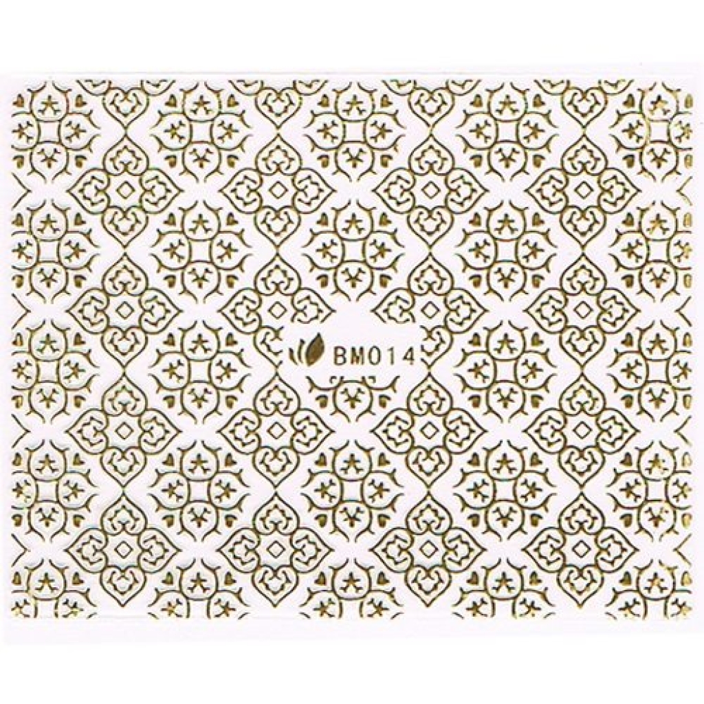 3D Metallic Sticker - gold Seblstklebende Aufkleber Nagelsticker Nagelaufkleber Ornamente