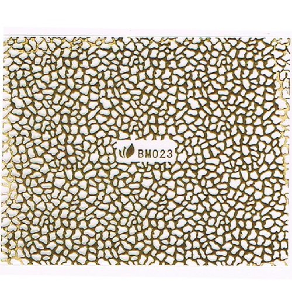 3D Metallic Sticker - gold Seblstklebende Aufkleber Nagelsticker Nagelaufkleber Girafe