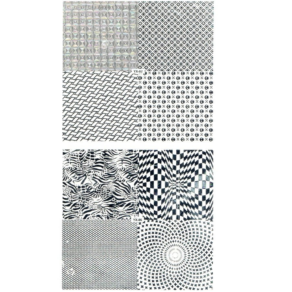 3D Full Cover Metallic Sticker Set - silber Selbstklebende Nagelaufkleber Nagelsticker
