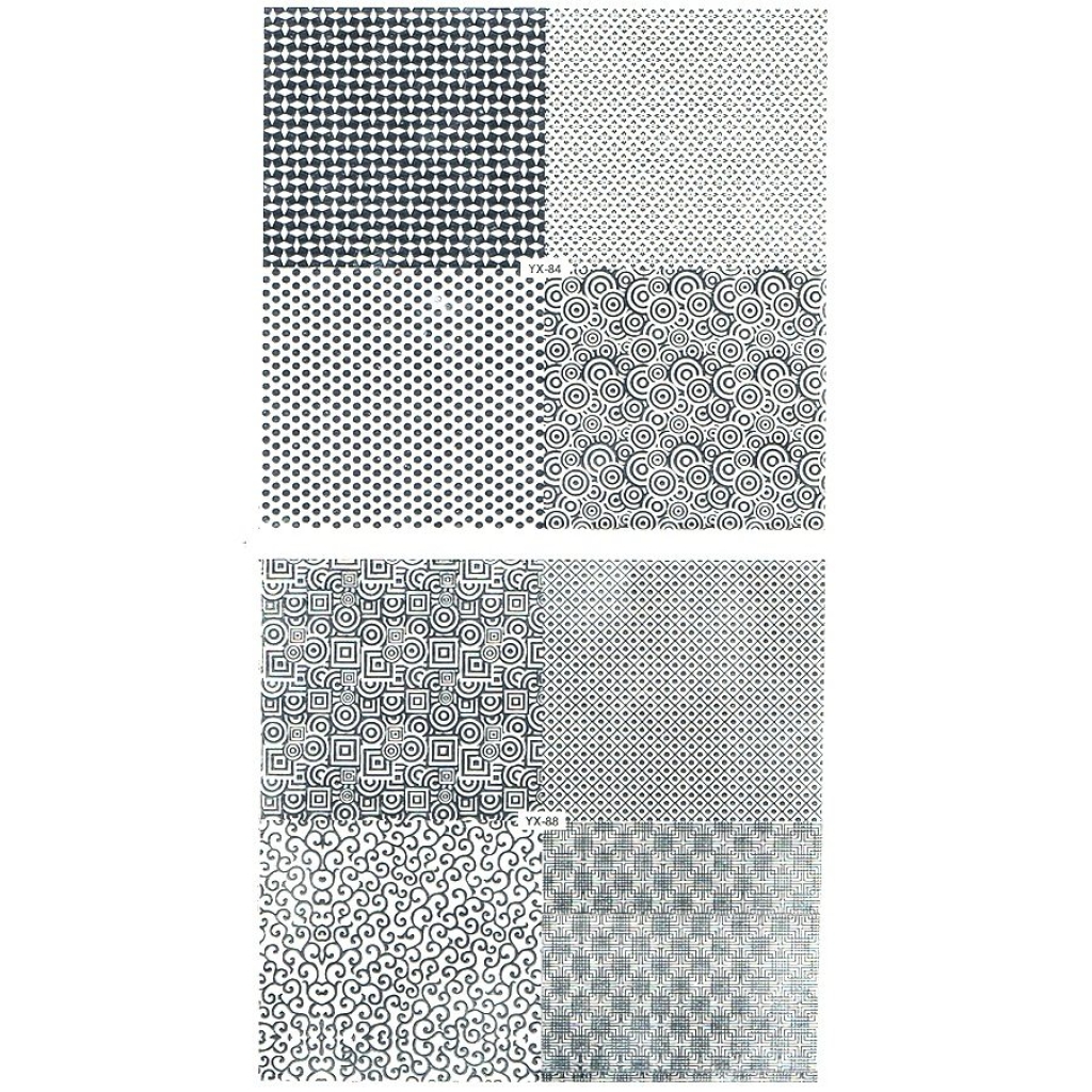 3D Full Cover Metallic Sticker Set - silber Selbstklebende Nagelaufkleber Nagelsticker