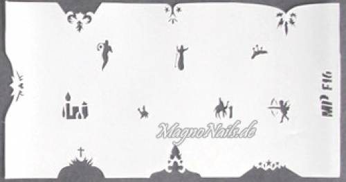 Nageldesign Nailart Nail Art Airbrush Schablone viele Designs