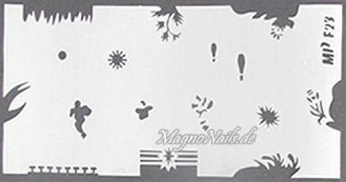 Nageldesign Nailart Nail Art Airbrush Schablone viele Designs