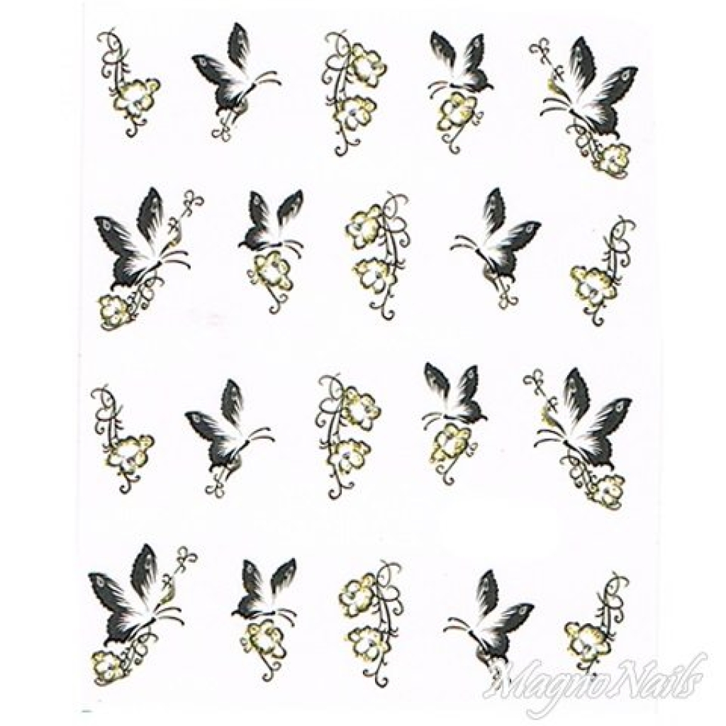 2D Nail Art One Stoke Sticker