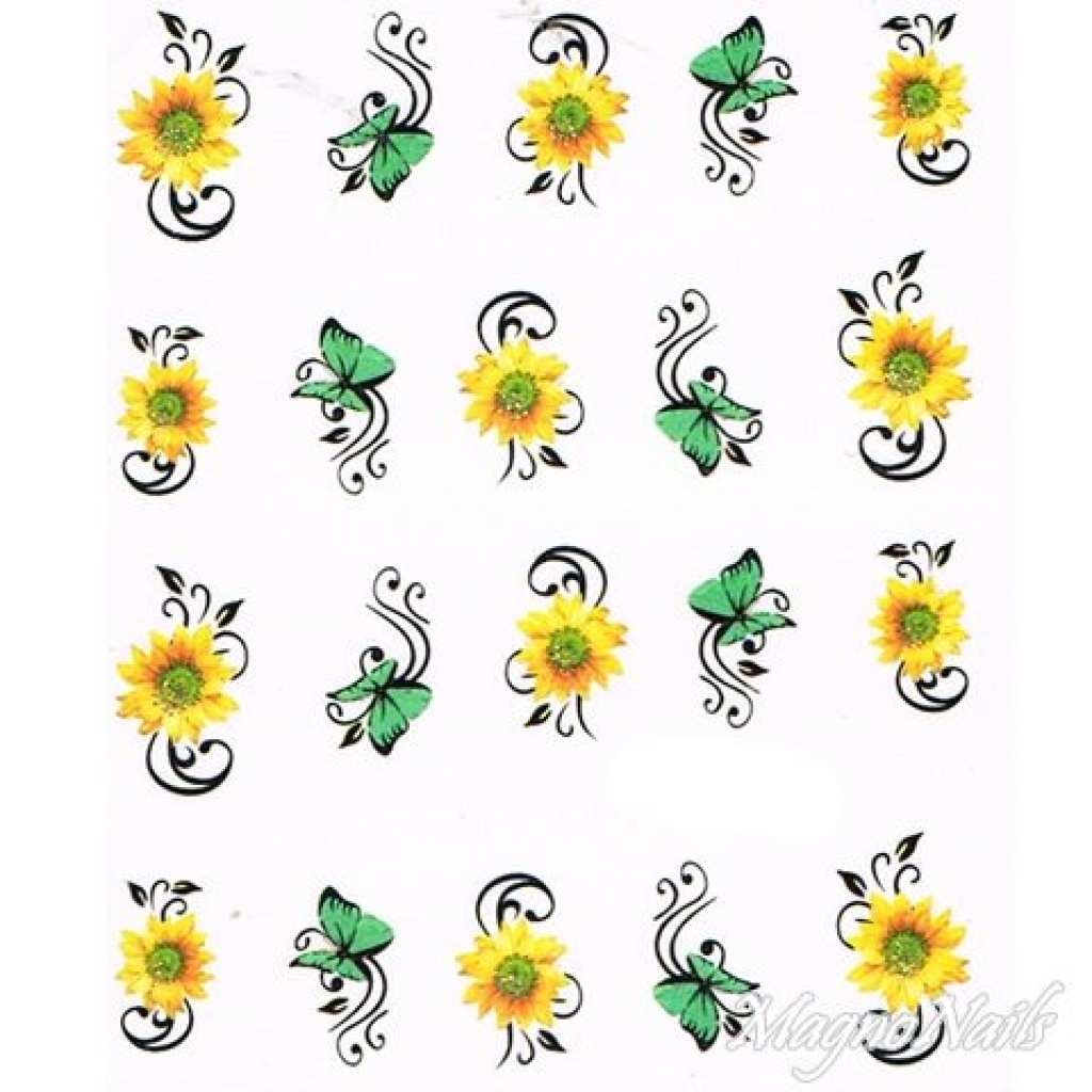 2D Nail Art One Stoke Sticker