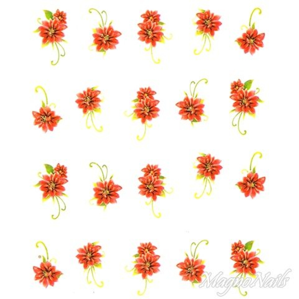 2D Nail Art One Stoke Sticker