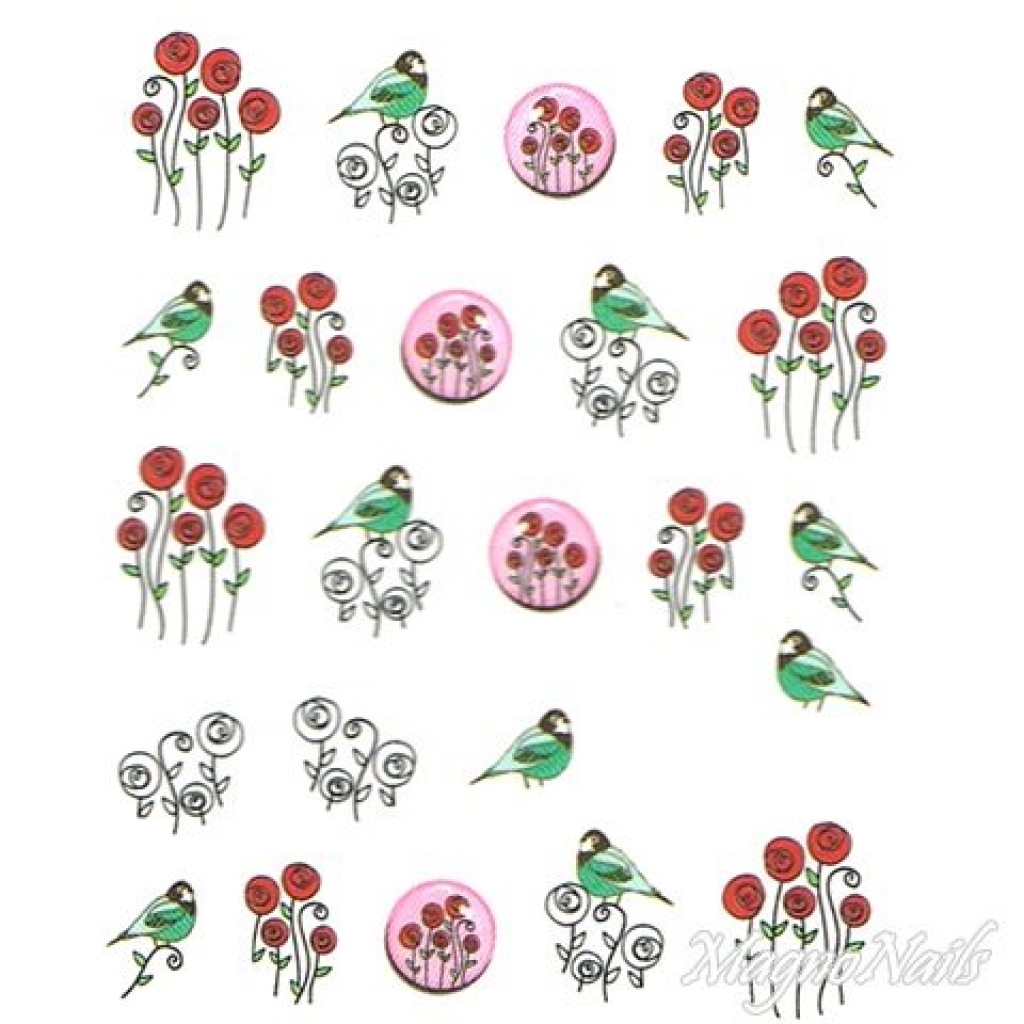 2D Nail Art One Stoke Sticker