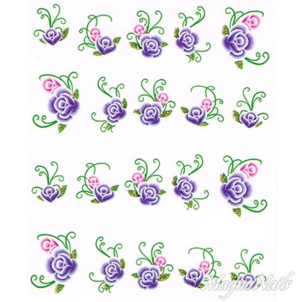 2D Nail Art One Stoke Sticker