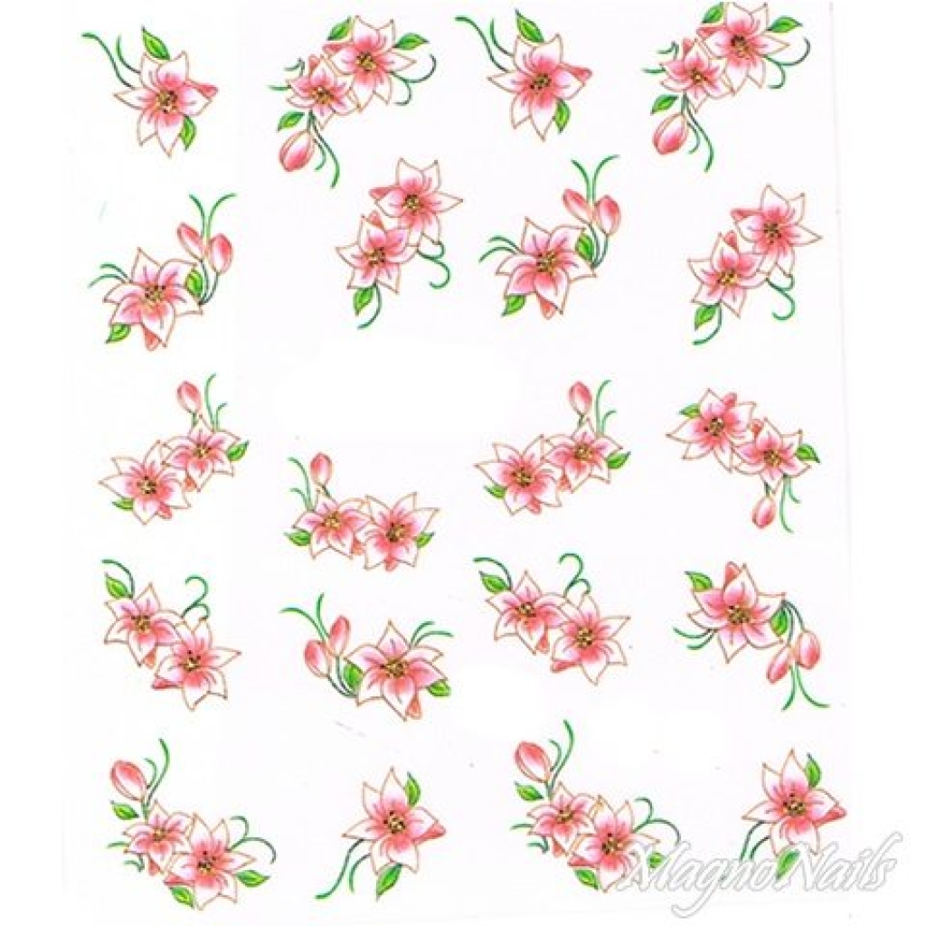 2D Nail Art One Stoke Sticker