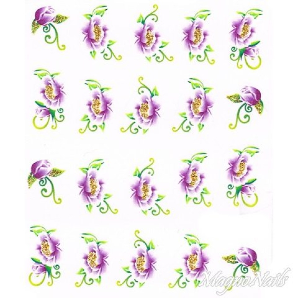 2D Nail Art One Stoke Sticker