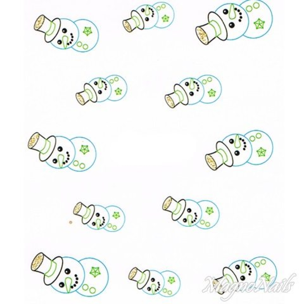 2D Nail Art One Stoke Sticker