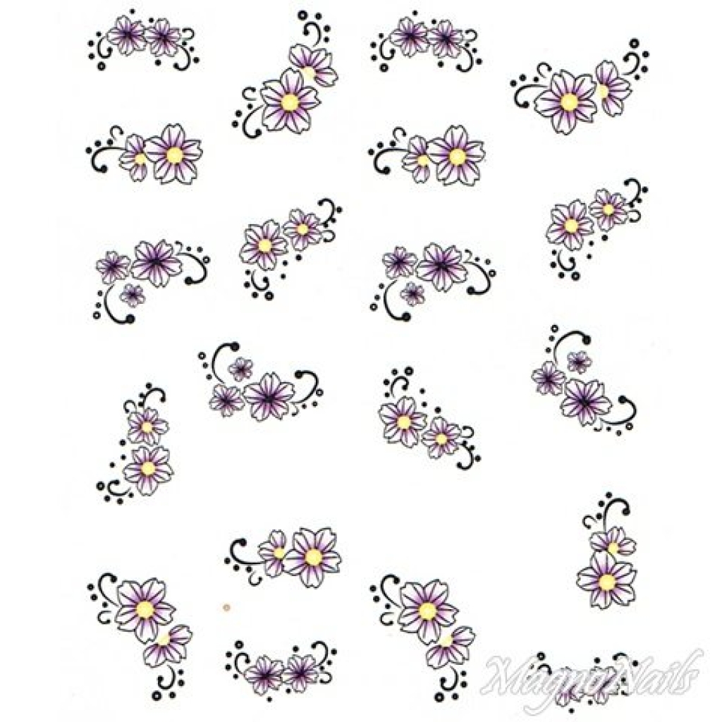 2D Nail Art One Stoke Sticker