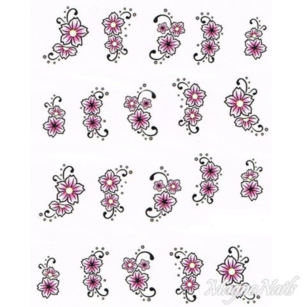 2D Nail Art One Stoke Sticker