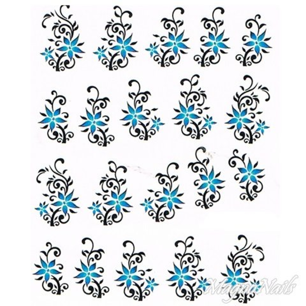 2D Nail Art One Stoke Sticker