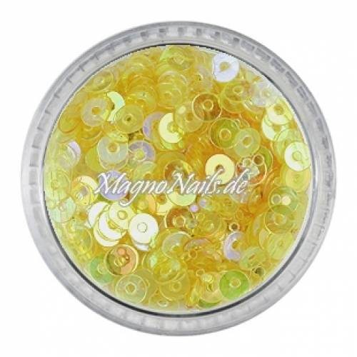 Nail Art Pailetten rund gelb Nägel Nails Nailart Nageldesign Nagel GlitzerPailetten
