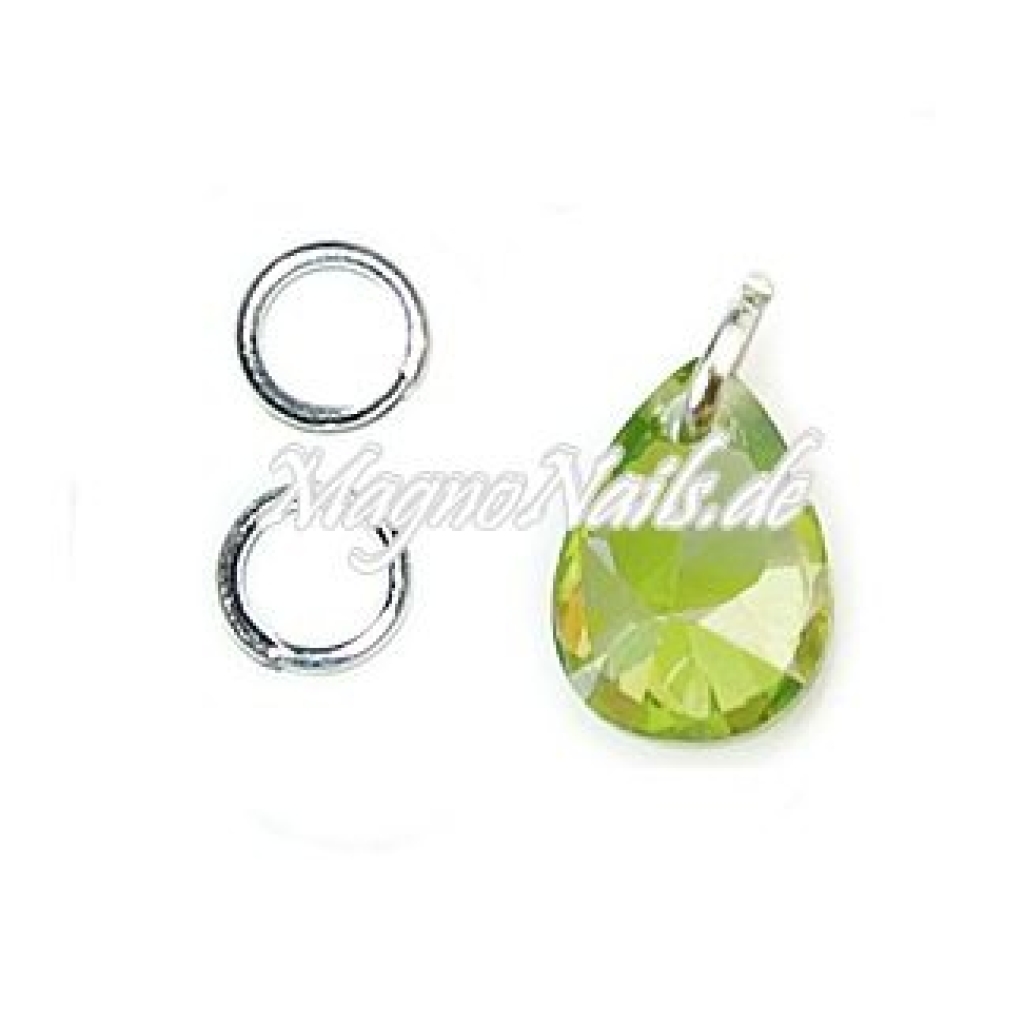 Nail Piercing Tropfen - grün Nageldesign Nägel Schmuck Nails 