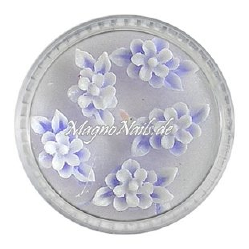 3D Einlegemotive - Gummi Soft Blumen flieder