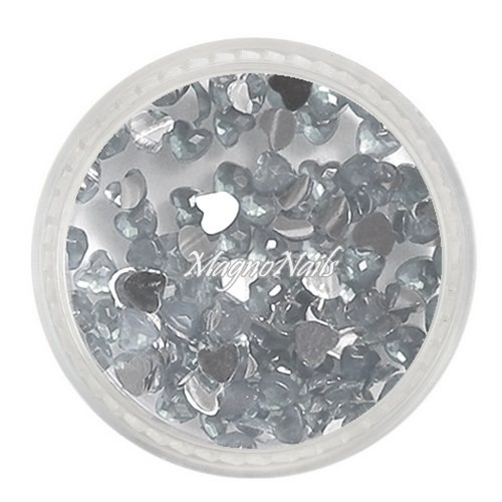 Strasssteine - Herzen klar Nageldesign Nägel Nails Nagelstudio Einleger Nailart