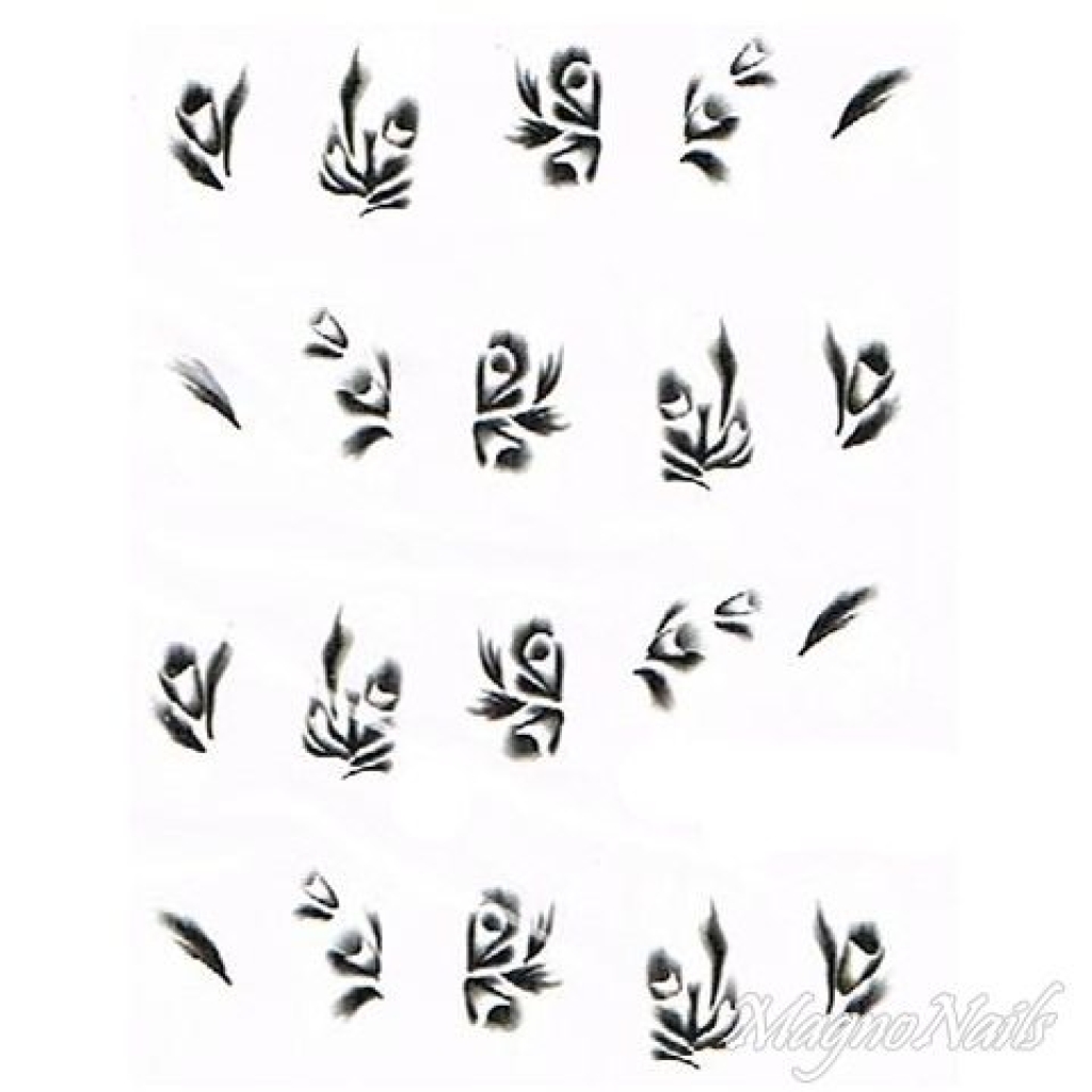 2D Nail Art One Stoke Sticker