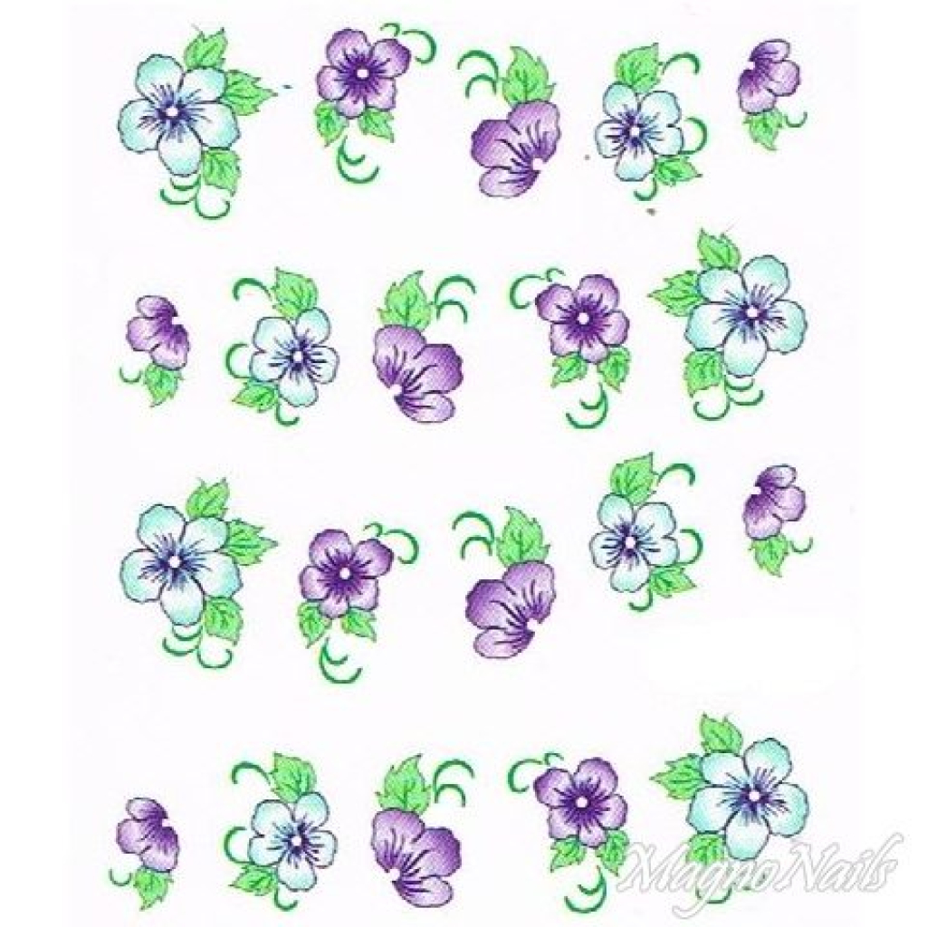 2D Nail Art One Stoke Sticker