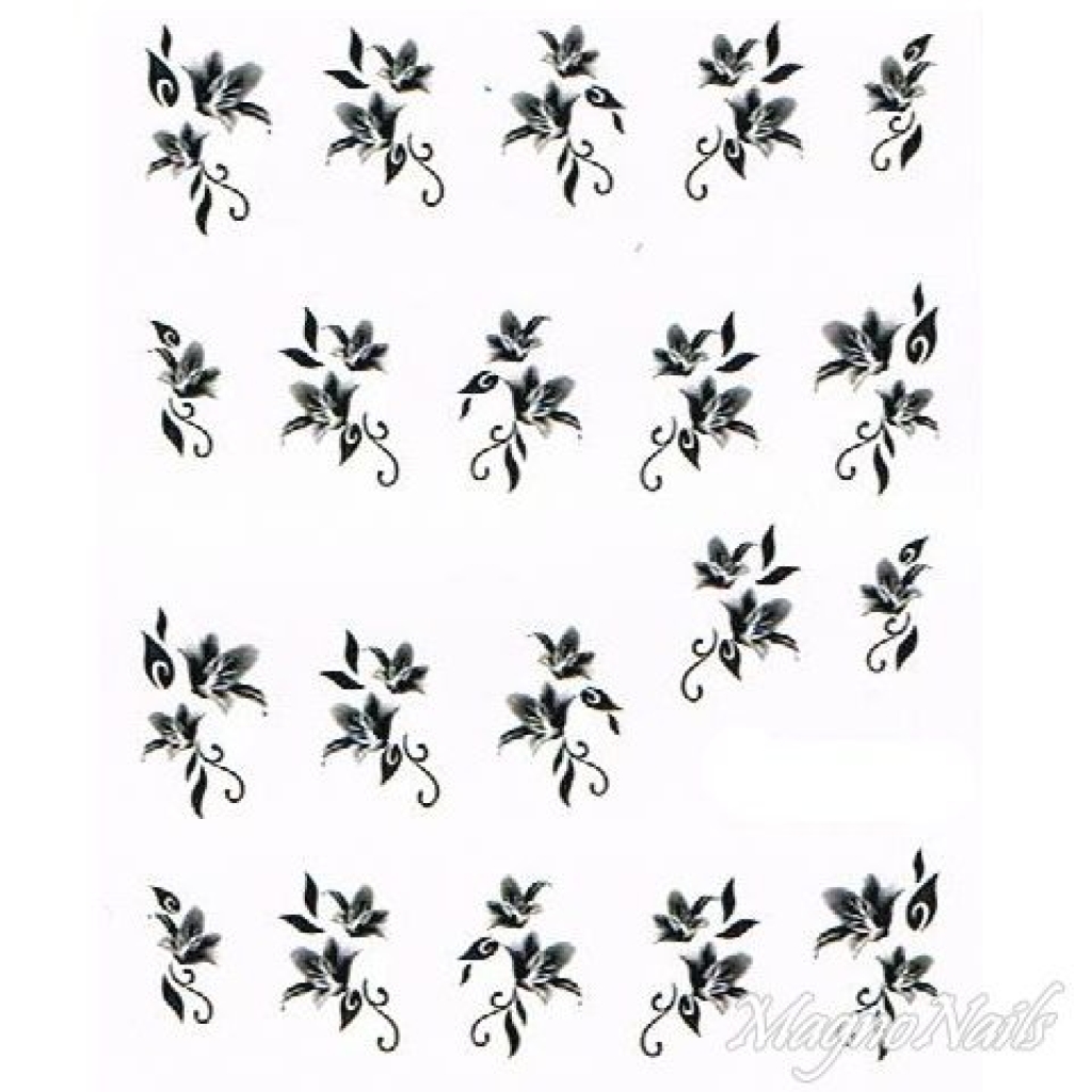 2D Nail Art One Stoke Sticker