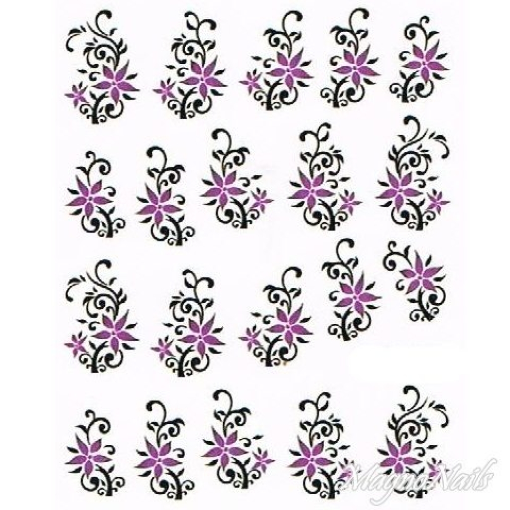 2D Nail Art One Stoke Sticker