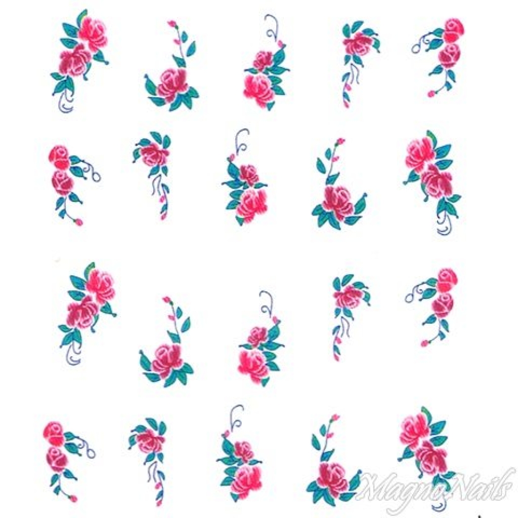 2D Nail Art One Stoke Sticker