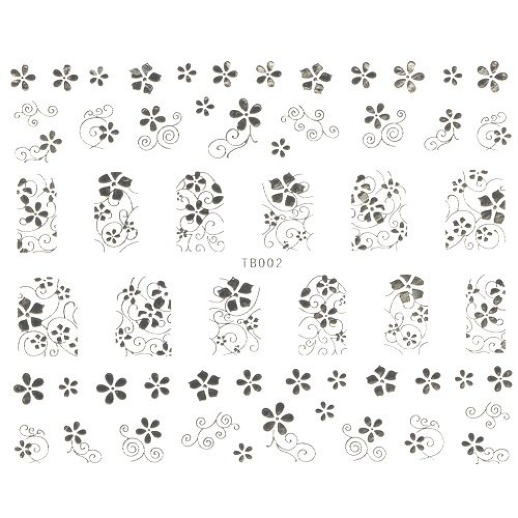 3D Full Cover Metallic Sticker - silber Selbstklebende Nagelaufkleber Nagelsticker