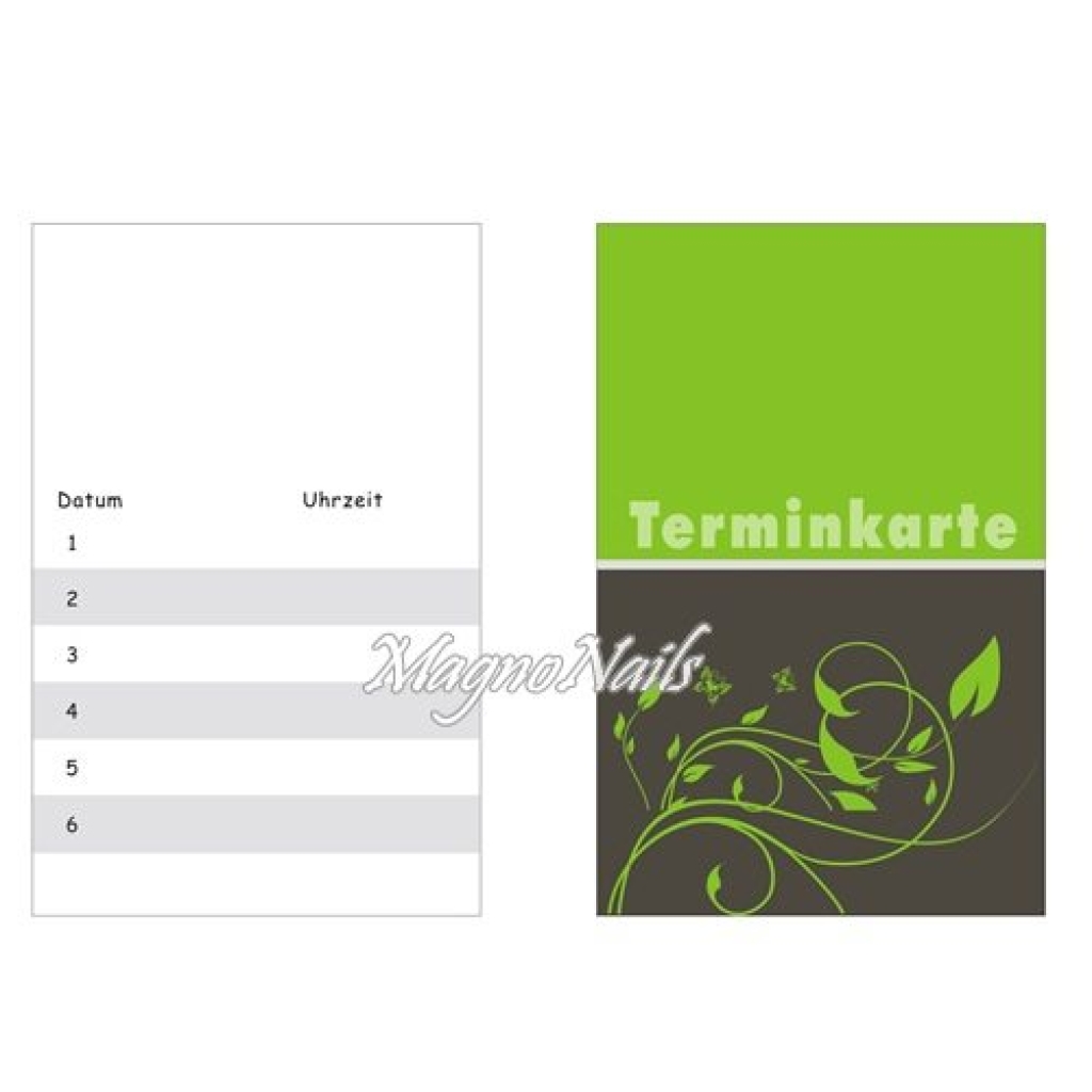 Terminkarte 85 x 55mm Nageldesign Nägel Nails Nagelstudio Einleger Nailart