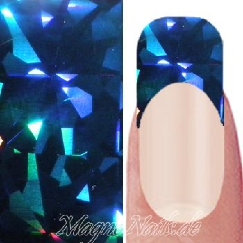Nail Art Transfer Folie 1,5m - Nail Foil - Blue Crush Nagelfolie Nageldesign Folie Tranferfolie Nailart