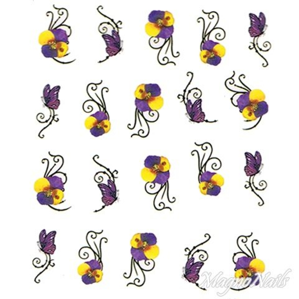 2D Nail Art One Stoke Sticker